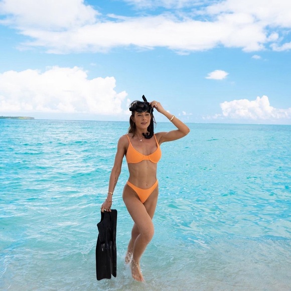 NEW! Kenny Flowers The Key West Terry Sporty Bikini Bottom Orange SZ L - Picture 4 of 15